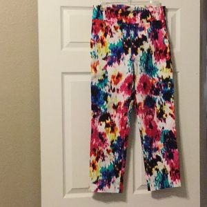 Stretchy colorful pants, size 6P